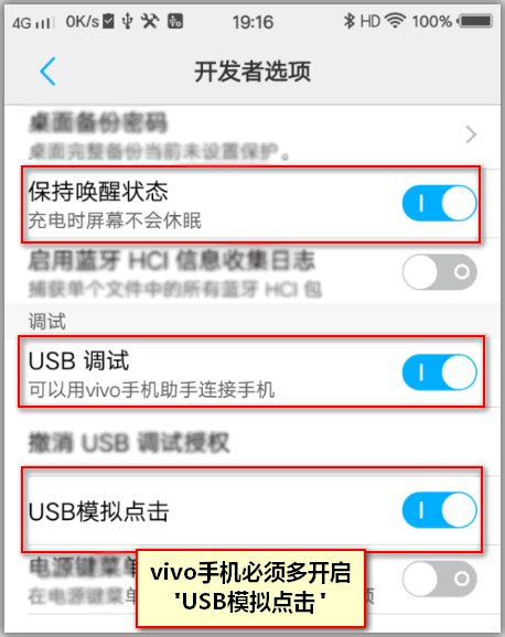 vivo开发者选项